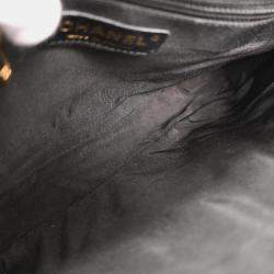 Pre Owned Chanel Black Calfskin Handbag