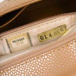 Pre Owned Chanel Beige Calfskin Handbag