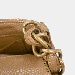 Pre Owned Chanel Beige Calfskin Handbag