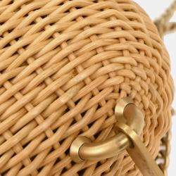 مملوكة مسبقًا Chanel Heart Lock Beige Rattan Basket Bag