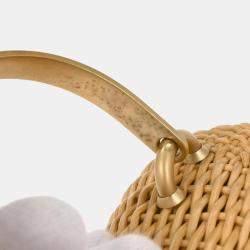 مملوكة مسبقًا Chanel Heart Lock Beige Rattan Basket Bag