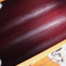 Pre Owned Chanel Vanity Brown Black Wood Top Handle Bag