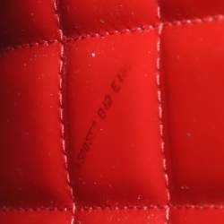 Pre Owned Chanel Classic Double Flap Maxi Red Quilted Patent Leather Bag