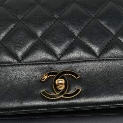 Pre Owned Chanel Mademoiselle Black Quilted Leather Flap Bag
