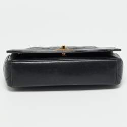 Pre Owned Chanel Mademoiselle Black Quilted Leather Flap Bag