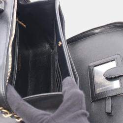 Pre Owned Chanel Black Large Caviar CC Filigree Vanity Case
