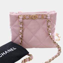 Pre Owned حقيبة تسوق شانيل فونكي تاون جلد بقري مبطن وردي متوسطة