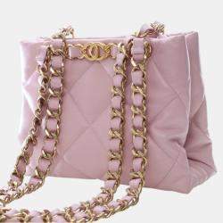 Pre Owned حقيبة تسوق شانيل فونكي تاون جلد بقري مبطن وردي متوسطة