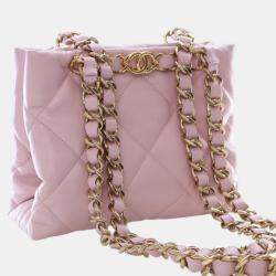 Pre Owned حقيبة تسوق شانيل فونكي تاون جلد بقري مبطن وردي متوسطة