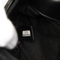 Pre Owned Chanel Black CC Quilted Calfskin Uniform Flap Belt Bag