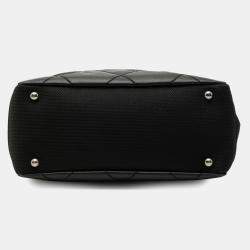 Pre Owned Chanel Black Small Quilted Coated Canvas Paris Biarritz Tote