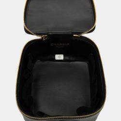 Pre Owned Chanel Black CC Caviar Vanity Bag