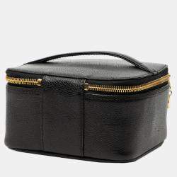 Pre Owned Chanel Black CC Caviar Vanity Bag
