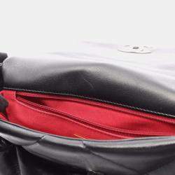 Pre Owned Chanel 19 Disneuf Matelasse Shoulder Bag Leather Black