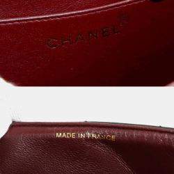 Pre Owned Chanel Diana Matelasse Chain Shoulder Bag In Black Lambskin