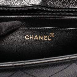 Pre Owned Chanel Matelasse Shoulder Bag In Grained Calfskin Leather Black
