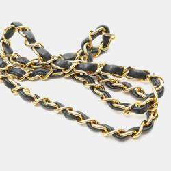 Pre Owned Chanel Matelasse Diana Flap Shoulder Bag In Lambskin Leather Black