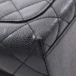 Pre Owned Chanel Matelasse Handbag In Grained Calfskin Leather Black