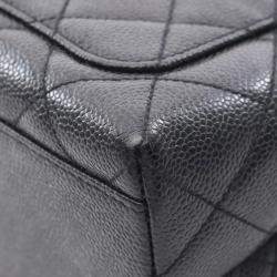 Pre Owned Chanel Matelasse Handbag In Grained Calfskin Leather Black