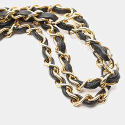 Pre Owned Chanel Matelasse Double Flap Shoulder Bag In Lambskin Leather Black