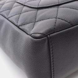 Pre Owned Chanel Matelasse Pst Tote Bag In Caviar Grained Calfskin Black