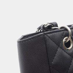 Pre Owned Chanel Matelasse Pst Tote Bag In Caviar Grained Calfskin Black