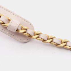 Pre Owned Chanel Matelasse Shoulder Bag In Lambskin Leather Pink