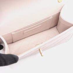 Pre Owned Chanel Matelasse Shoulder Bag In Lambskin Leather Pink