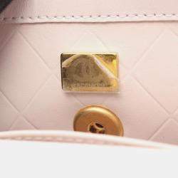 Pre Owned Chanel Matelasse Shoulder Bag In Lambskin Leather Pink