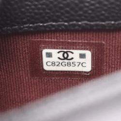 Pre Owned Chanel Matelasse Chain Phone Case Wallet Shoulder Bag In Calfskin Leather Black