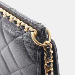 مملوكة مسبقًا Chanel Matelasse Backpack Bag In Grained Calfskin Leather Black