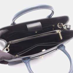Pre Owned Chanel Neo Executive Tote Bag Leather Navy And Black