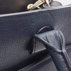 Pre Owned Chanel Neo Executive Tote Bag Leather Navy And Black