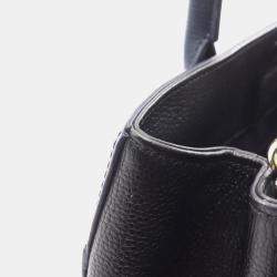 Pre Owned Chanel Neo Executive Tote Bag Leather Navy And Black