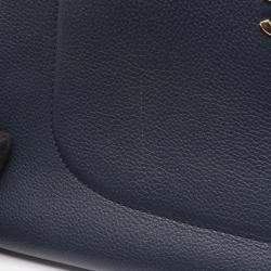 Pre Owned Chanel Neo Executive Tote Bag Leather Navy And Black