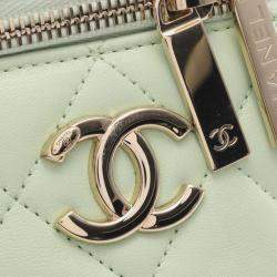 Pre Owned Chanel Trendy Cc Shoulder Bag Leather Green