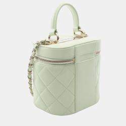 Pre Owned Chanel Trendy Cc Shoulder Bag Leather Green