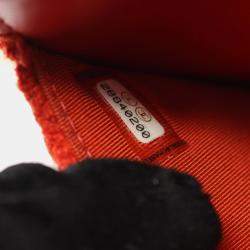 Pre Owned Chanel 2.55 Matelasse Shoulder Bag Fabric Red