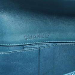 Pre Owned Chanel Coco Mark Shoulder Bag Fabric Green And Black