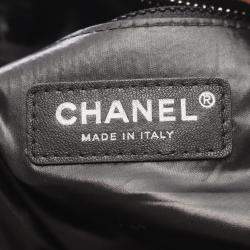 Pre Owned Chanel Matelasse Neon Backpack Canvas Black Ivory Pink