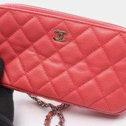 مملوكة مسبقًا Chanel Matelasse Shoulder Bag In Grained Calfskin Leather Pink