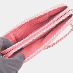 مملوكة مسبقًا Chanel Matelasse Shoulder Bag In Grained Calfskin Leather Pink