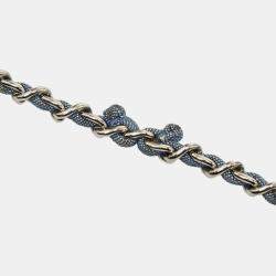 Pre Owned Chanel Mini Matelasse Coco Mark Chain Shoulder Bag In Indigo Blue Denim