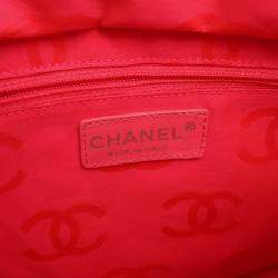 Pre Owned Chanel Cambon Medium Tote Bag Leather Black/White