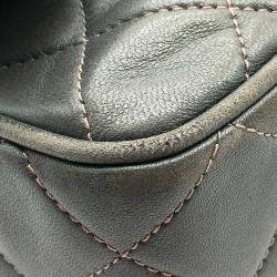 Pre Owned Chanel Cc Coco Mark Matelasse Fringe Single Chain Shoulder Bag In Lambskin Gray