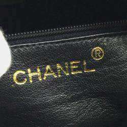 Pre Owned Chanel Cc Coco Mark Matelasse Fringe Single Chain Shoulder Bag In Lambskin Gray