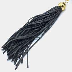 Pre Owned Chanel Cc Coco Mark Matelasse Fringe Single Chain Shoulder Bag In Lambskin Gray