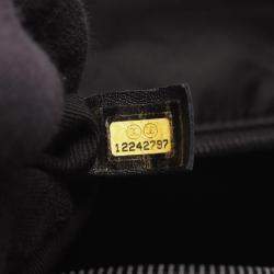 Pre Owned Chanel Paris-New York Line Tote Bag Nylon And Leather Black