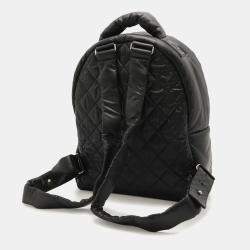 Pre Owned Chanel Coco Cocoon Backpack/Daypack In Quilted Nylon And Leather Black Bordeaux