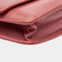 Pre Owned Chanel Coco Mark Chain Shoulder Bag In Pink Caviar Skin